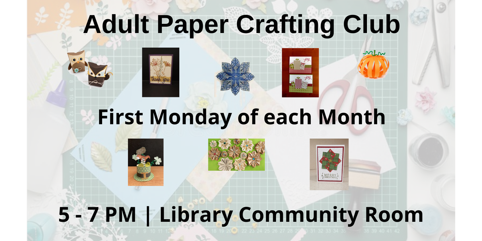 Card Club 1st Mondays 5pm
