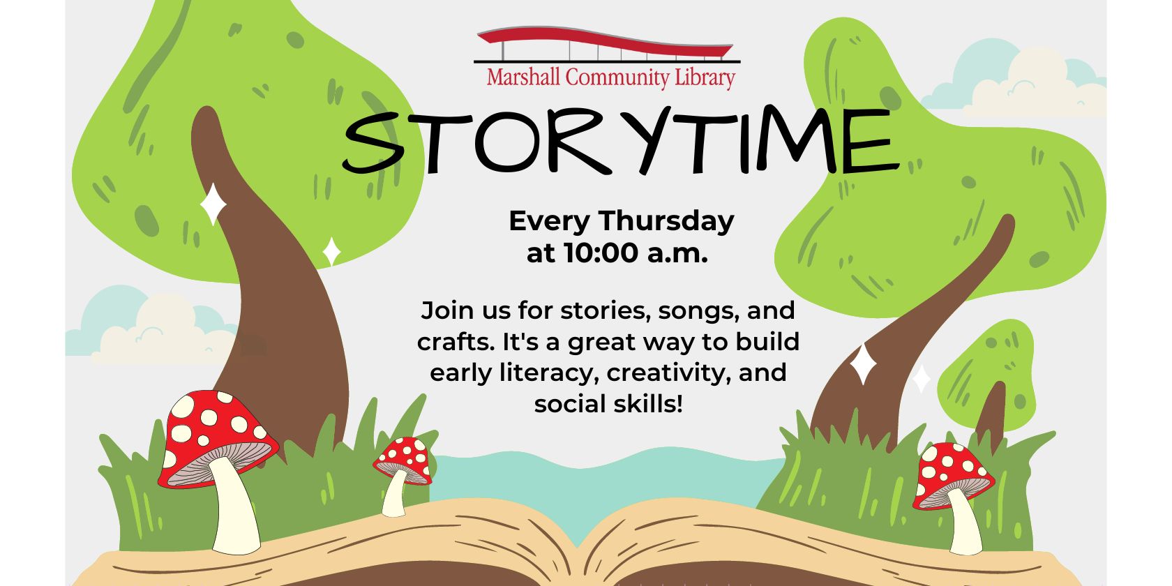 Storytime every Thursday at 10:00 a.m.