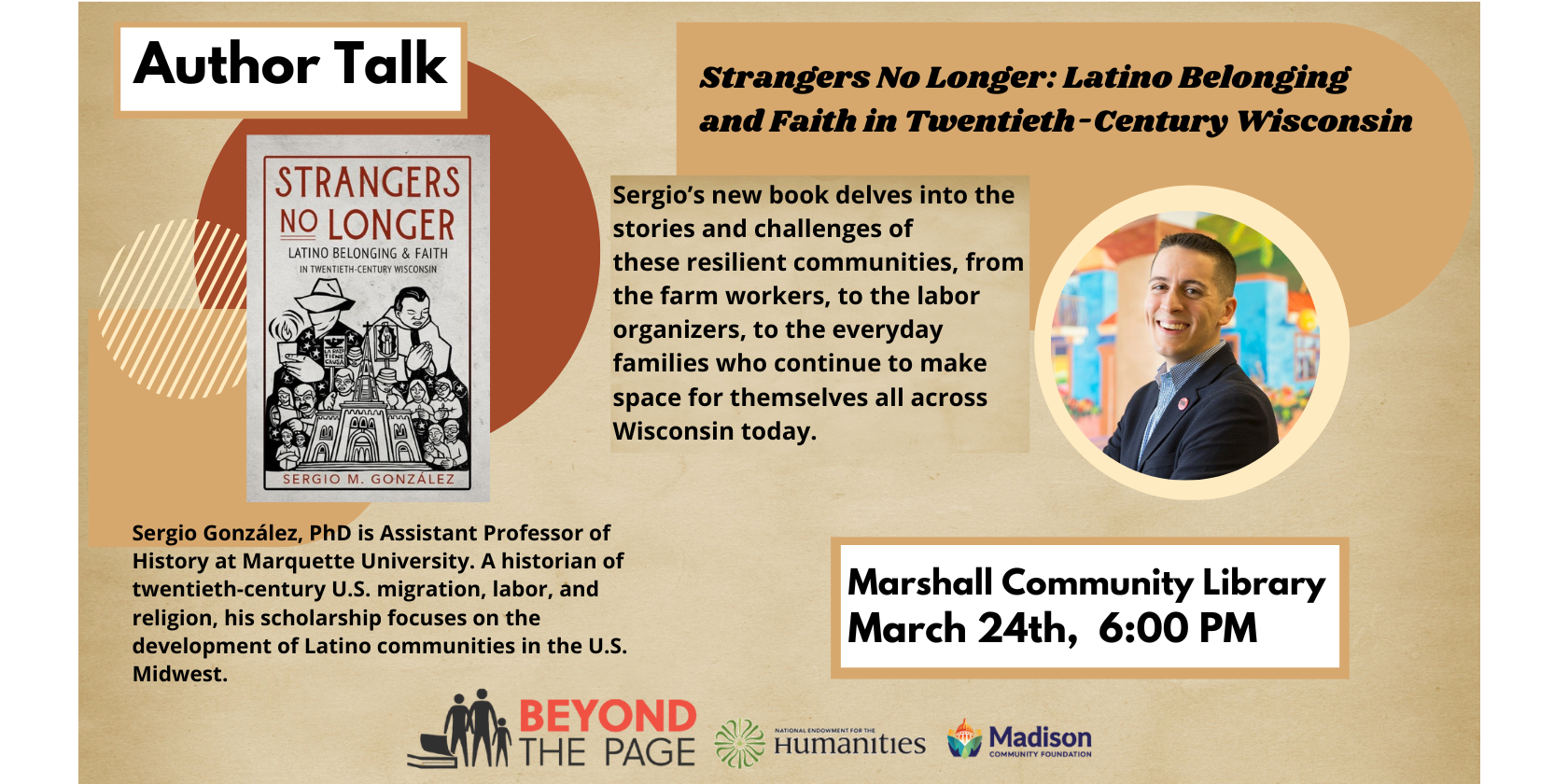Sergio González Author Talk - March 24th 6:00 PM 