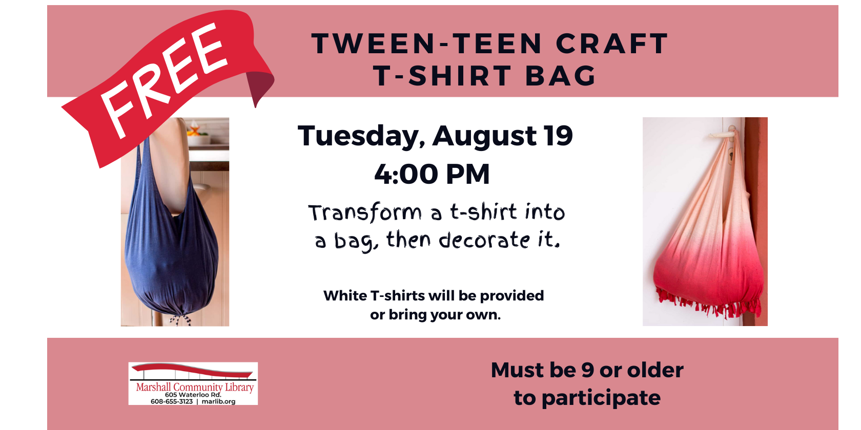 Tween and Teen T-Shirt Bags